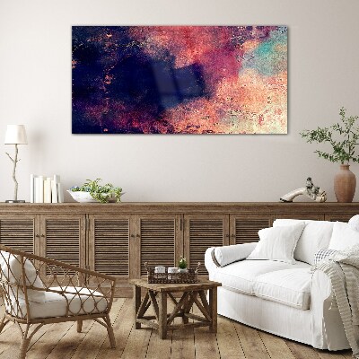 Tableau sur verre Paysage abstrait de couleurs
