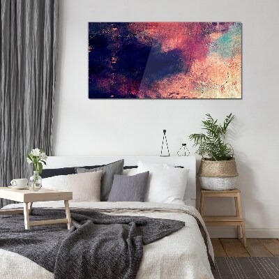 Tableau sur verre Paysage abstrait de couleurs