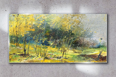 Tableau en verre Automne doré dans le parc