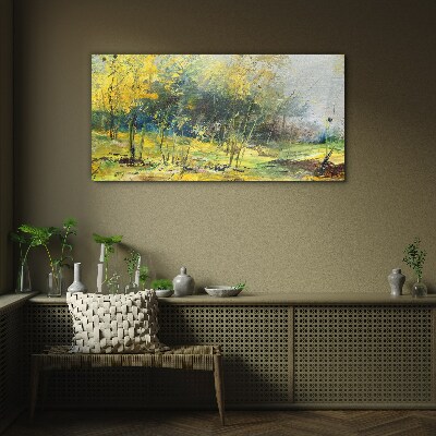 Tableau en verre Automne doré dans le parc