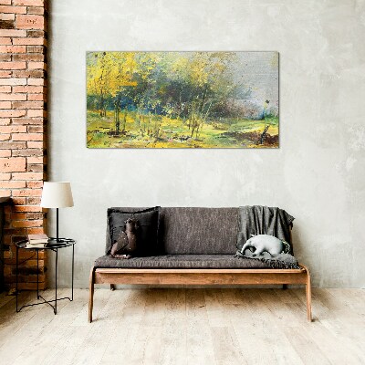 Tableau en verre Automne doré dans le parc