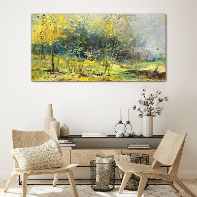 Tableau en verre Automne doré dans le parc