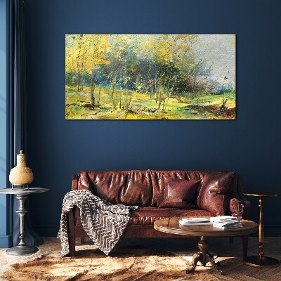 Tableau en verre Automne doré dans le parc