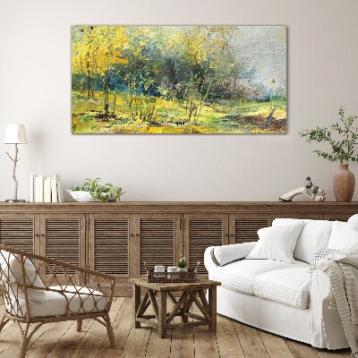 Tableau en verre Automne doré dans le parc