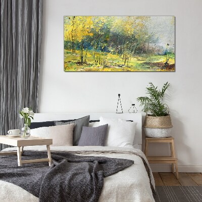 Tableau en verre Automne doré dans le parc