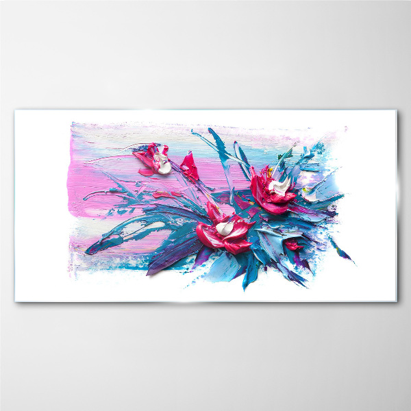 Tableau imprimé sur verre Une composition florale aux couleurs intenses
