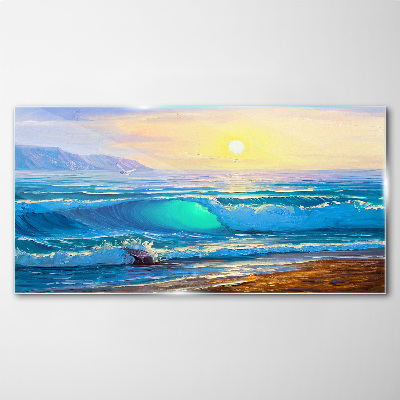 Tableau photo sur verre Une matinée tranquille au bord de la mer