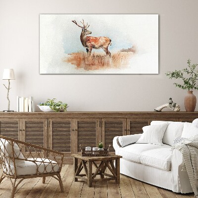 Tableau en verre Un cerf dans le pré