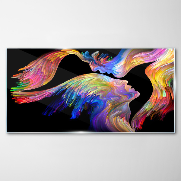 Tableau sur verre Une connexion colorée d'âmes