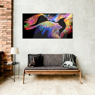 Tableau sur verre Une connexion colorée d'âmes
