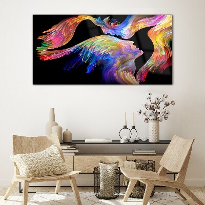 Tableau sur verre Une connexion colorée d'âmes