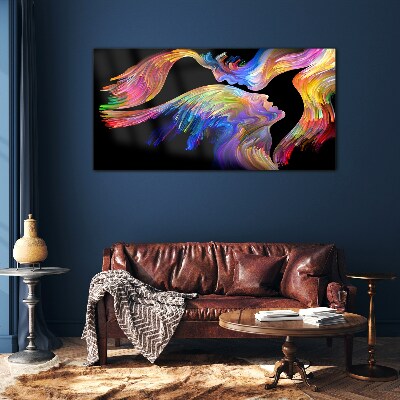 Tableau sur verre Une connexion colorée d'âmes