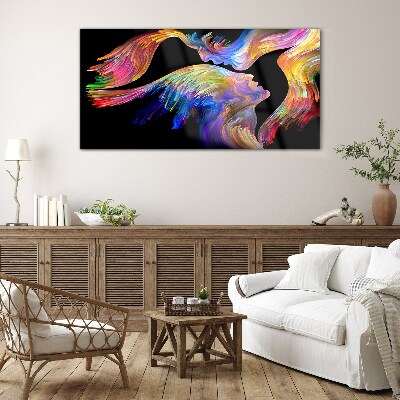 Tableau sur verre Une connexion colorée d'âmes
