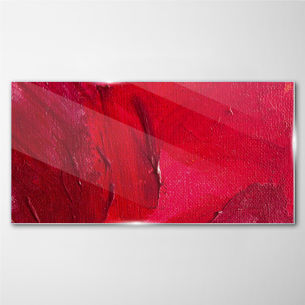 Tableau en verre Rouge abstrait intense