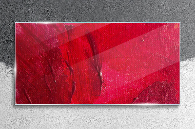 Tableau en verre Rouge abstrait intense