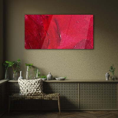 Tableau en verre Rouge abstrait intense