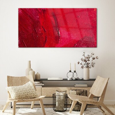 Tableau en verre Rouge abstrait intense