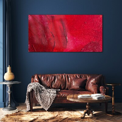 Tableau en verre Rouge abstrait intense