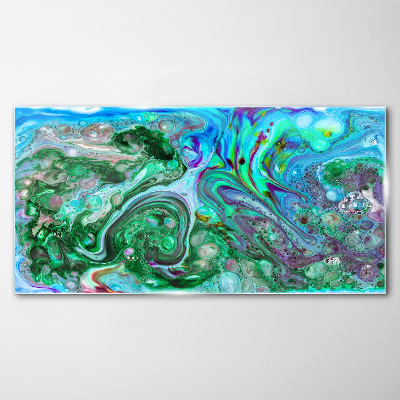 Tableau sur verre Vagues océaniques colorées