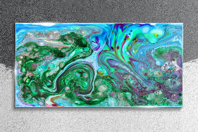 Tableau sur verre Vagues océaniques colorées
