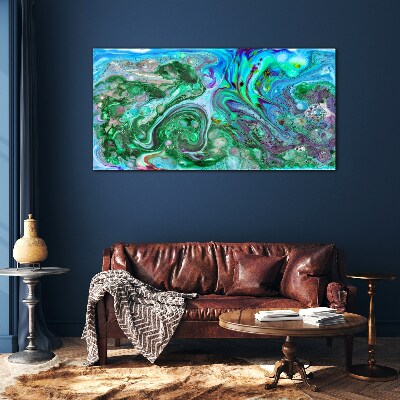 Tableau sur verre Vagues océaniques colorées