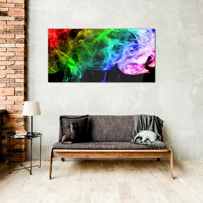 Tableau imprimé sur verre Danse de traînées colorées