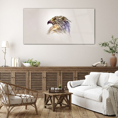 Tableau photo sur verre Portrait d'un aigle aux nuances délicates