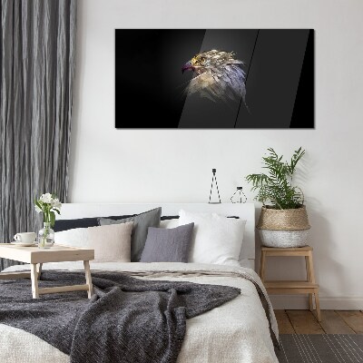 Tableau en verre Portrait d'un aigle sous une forme abstraite