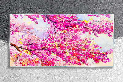 Tableau imprimé sur verre Explosions florales en rose