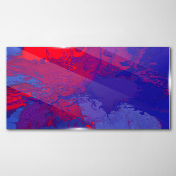 Tableau photo sur verre Une vague de couleurs en violet et bleu