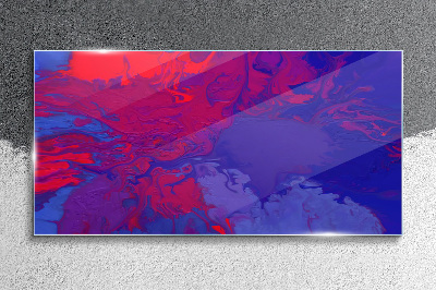 Tableau photo sur verre Une vague de couleurs en violet et bleu