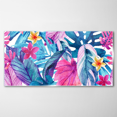 Tableau imprimé sur verre Mosaïque tropicale de couleurs