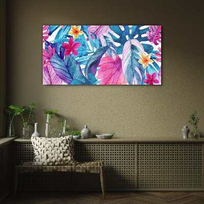 Tableau imprimé sur verre Mosaïque tropicale de couleurs