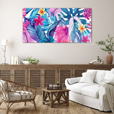 Tableau imprimé sur verre Mosaïque tropicale de couleurs