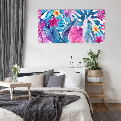 Tableau imprimé sur verre Mosaïque tropicale de couleurs