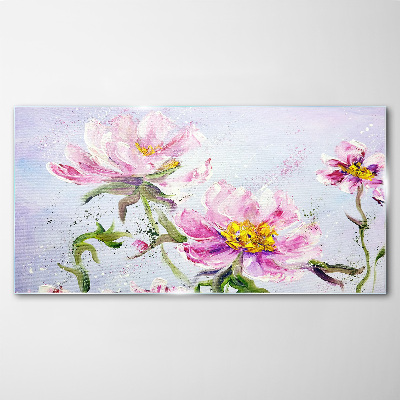 Tableau imprimé sur verre Rêves floraux aux tons pastel