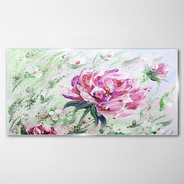 Tableau verre imprimé Composition florale aux tons pastel