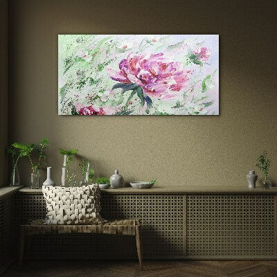 Tableau verre imprimé Composition florale aux tons pastel