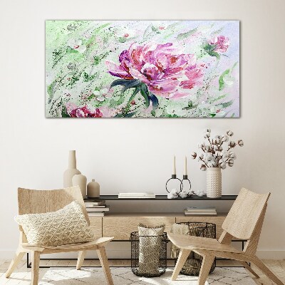 Tableau verre imprimé Composition florale aux tons pastel