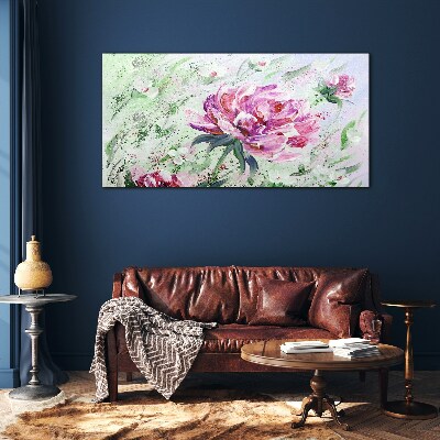 Tableau verre imprimé Composition florale aux tons pastel