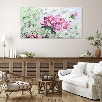 Tableau verre imprimé Composition florale aux tons pastel