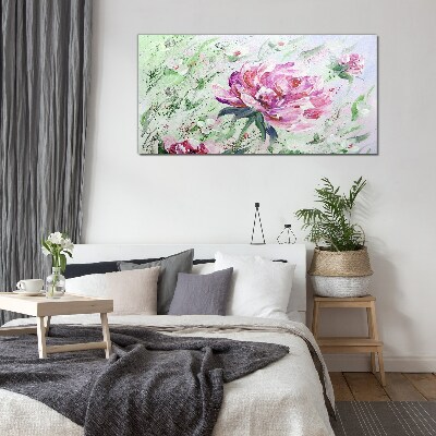 Tableau verre imprimé Composition florale aux tons pastel