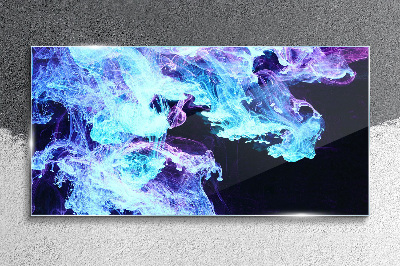 Tableau photo sur verre Vagues d'énergie colorée