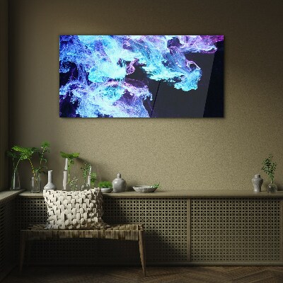 Tableau photo sur verre Vagues d'énergie colorée