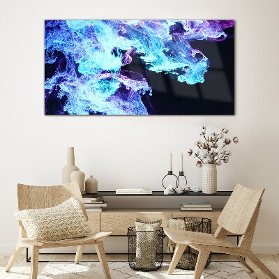 Tableau photo sur verre Vagues d'énergie colorée