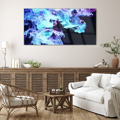 Tableau photo sur verre Vagues d'énergie colorée