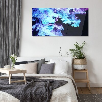 Tableau photo sur verre Vagues d'énergie colorée