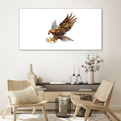 Tableau verre imprimé Faucon doré en vol