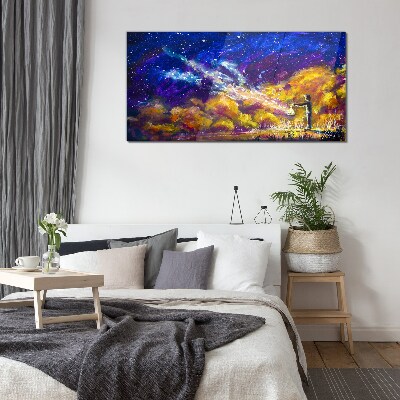 Tableau verre imprimé Une vision cosmique de la créativité