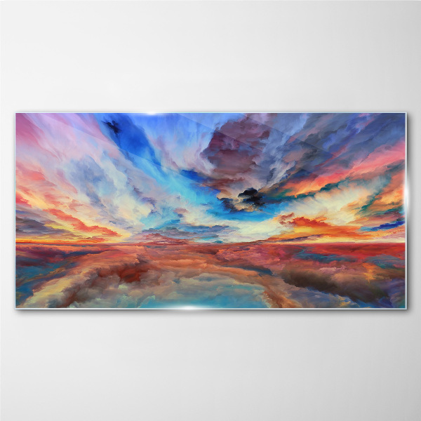 Tableau photo sur verre Coucher de soleil aux couleurs du ciel